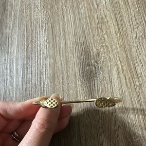 Alex and Ani Pineapple cuff 14k gold plated